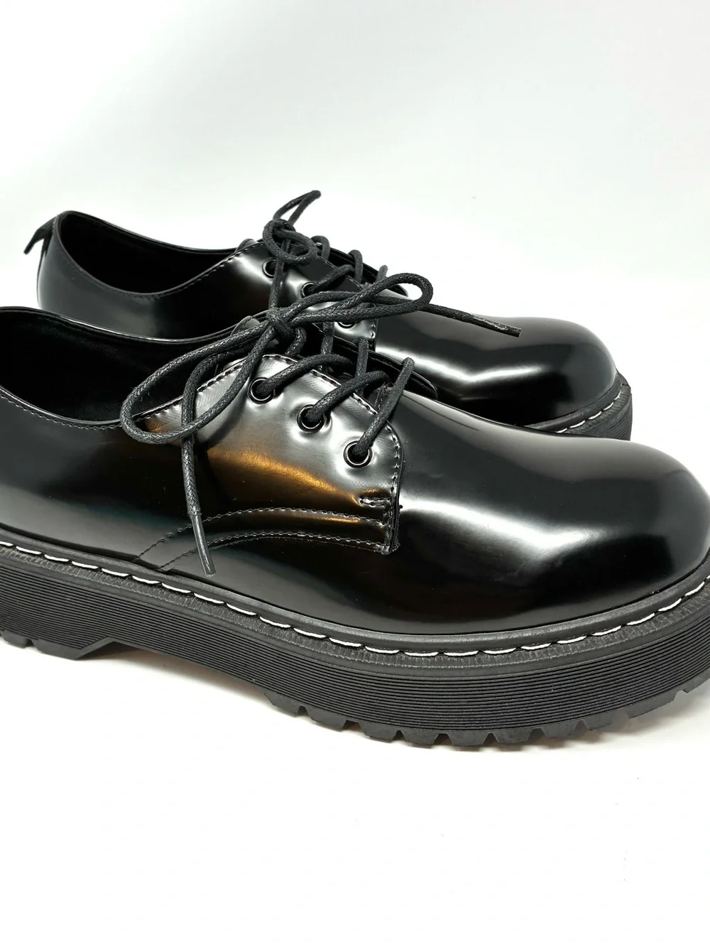 Jellypop Ominous Black Platform Oxfords Women’s Shoes Size 9.5 Nice! Grunge Wear